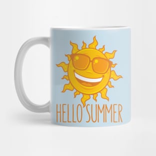 Hello Summer Sun With Sunglasses Mug